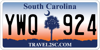 SC license plate YWQ924