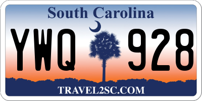 SC license plate YWQ928