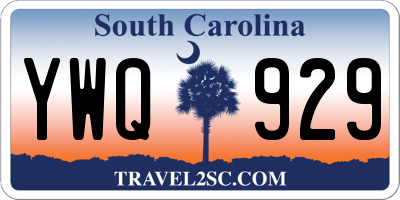 SC license plate YWQ929