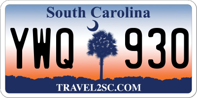 SC license plate YWQ930