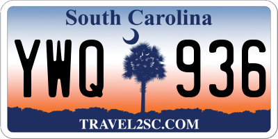 SC license plate YWQ936