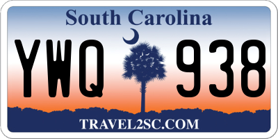 SC license plate YWQ938