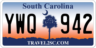SC license plate YWQ942