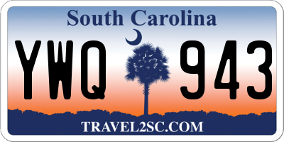 SC license plate YWQ943