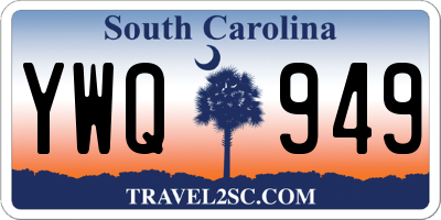 SC license plate YWQ949
