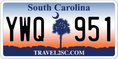 SC license plate YWQ951