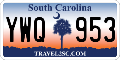 SC license plate YWQ953