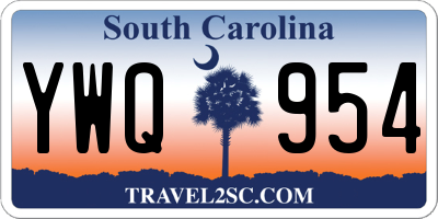 SC license plate YWQ954