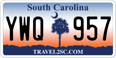 SC license plate YWQ957