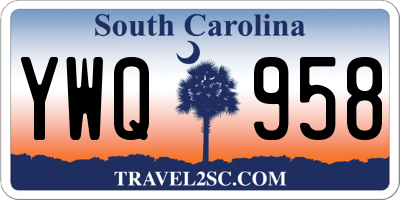 SC license plate YWQ958
