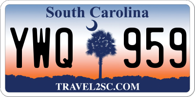 SC license plate YWQ959