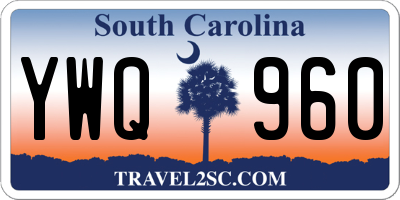SC license plate YWQ960