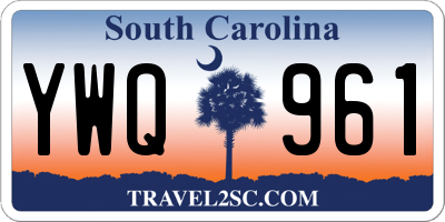 SC license plate YWQ961