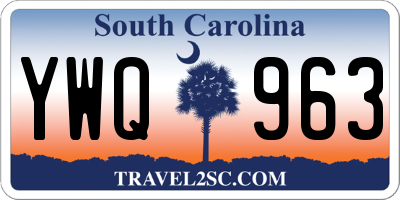SC license plate YWQ963