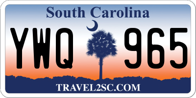 SC license plate YWQ965