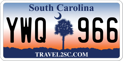 SC license plate YWQ966