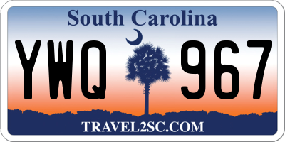 SC license plate YWQ967