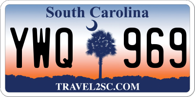 SC license plate YWQ969