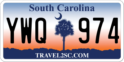SC license plate YWQ974