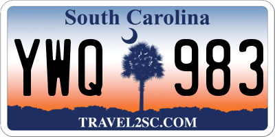 SC license plate YWQ983