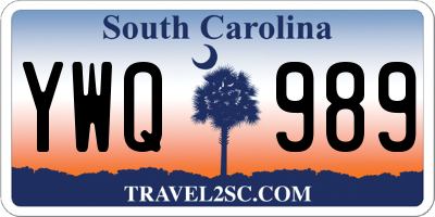 SC license plate YWQ989