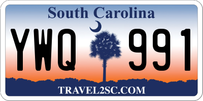 SC license plate YWQ991