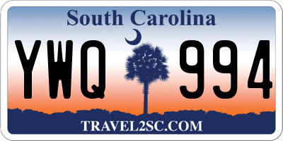 SC license plate YWQ994