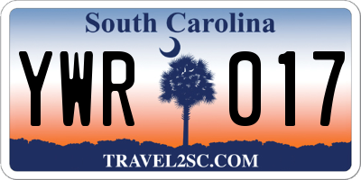 SC license plate YWR017