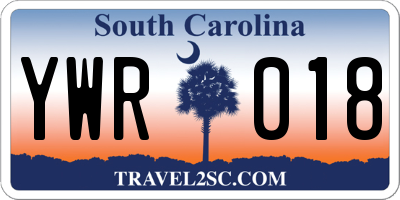 SC license plate YWR018