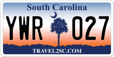 SC license plate YWR027
