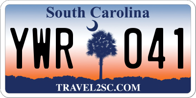 SC license plate YWR041