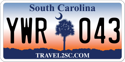 SC license plate YWR043
