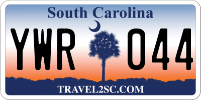 SC license plate YWR044