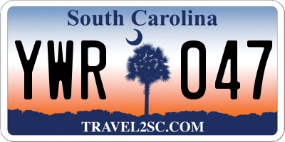 SC license plate YWR047