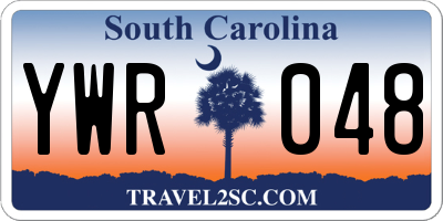 SC license plate YWR048