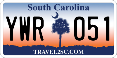 SC license plate YWR051