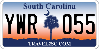 SC license plate YWR055