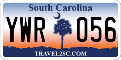 SC license plate YWR056