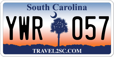 SC license plate YWR057