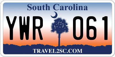 SC license plate YWR061
