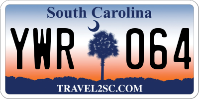 SC license plate YWR064