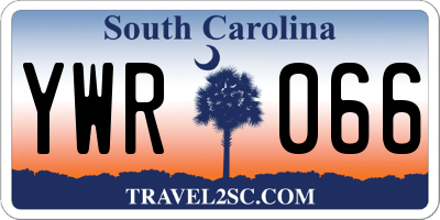 SC license plate YWR066