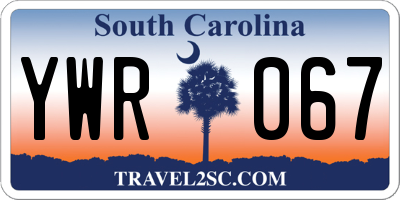 SC license plate YWR067