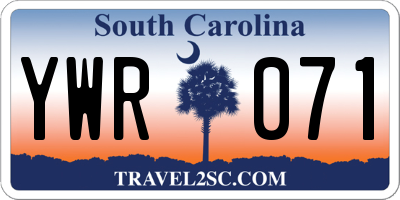 SC license plate YWR071