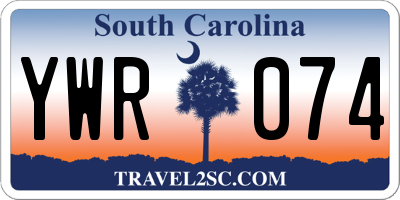 SC license plate YWR074