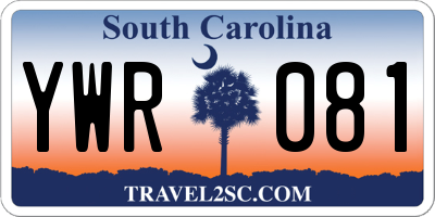 SC license plate YWR081
