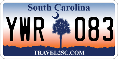 SC license plate YWR083