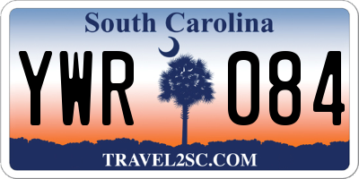 SC license plate YWR084