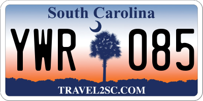 SC license plate YWR085