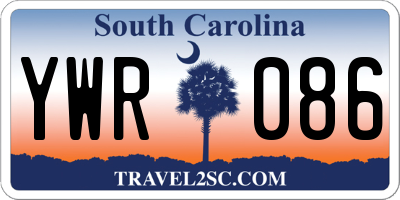 SC license plate YWR086
